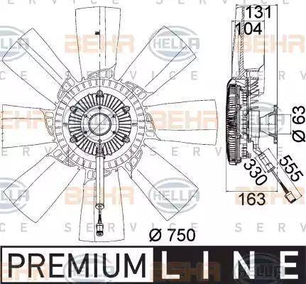 BEHR HELLA Service 8MV 376 758-281 - Ventilators, Motora dzesēšanas sistēma autodraugiem.lv