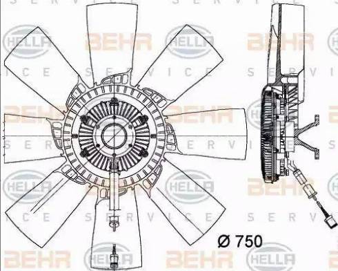 BEHR HELLA Service 8MV 376 730-721 - Ventilators, Motora dzesēšanas sistēma autodraugiem.lv