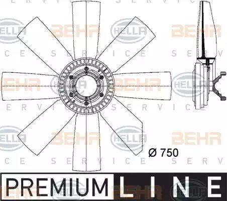 BEHR HELLA Service 8MV 376 731-451 - Ventilators, Motora dzesēšanas sistēma autodraugiem.lv