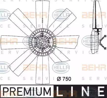 BEHR HELLA Service 8MV 376 731-301 - Ventilators, Motora dzesēšanas sistēma autodraugiem.lv