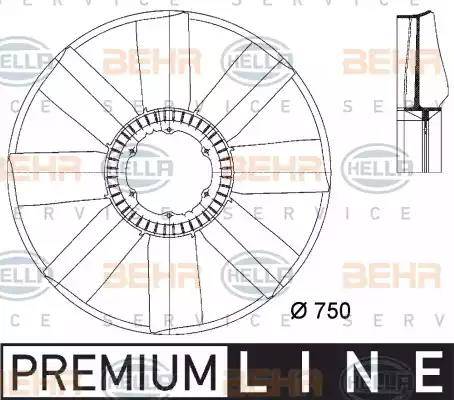 BEHR HELLA Service 8MV 376 733-231 - Ventilatora darba rats, Motora dzesēšanas sistēma autodraugiem.lv