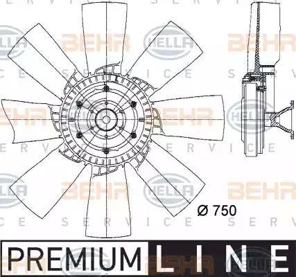 BEHR HELLA Service 8MV 376 728-371 - Ventilators, Motora dzesēšanas sistēma autodraugiem.lv