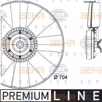 BEHR HELLA Service 8MV 376 727-141 - Ventilators, Motora dzesēšanas sistēma autodraugiem.lv