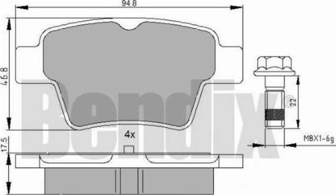 BENDIX 510514 - Bremžu uzliku kompl., Disku bremzes autodraugiem.lv