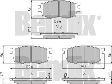 BENDIX 510537 - Bremžu uzliku kompl., Disku bremzes autodraugiem.lv