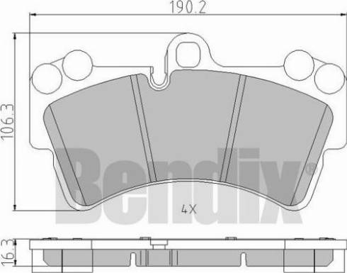 BENDIX 510579 - Bremžu uzliku kompl., Disku bremzes autodraugiem.lv