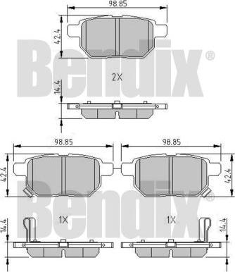 BENDIX 510573 - Bremžu uzliku kompl., Disku bremzes autodraugiem.lv