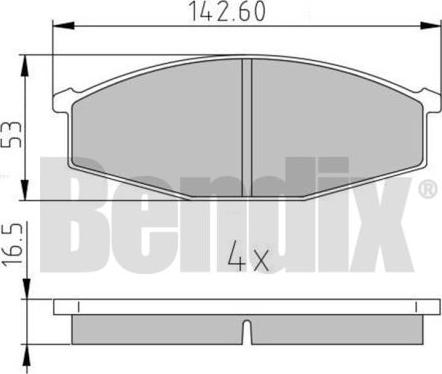 BENDIX 510055 - Bremžu uzliku kompl., Disku bremzes autodraugiem.lv