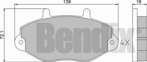 BENDIX 510152 - Bremžu uzliku kompl., Disku bremzes autodraugiem.lv