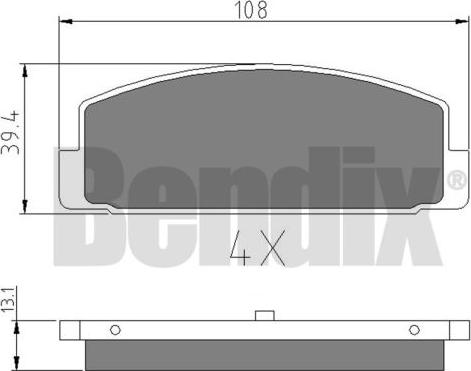 BENDIX 510360 - Bremžu uzliku kompl., Disku bremzes autodraugiem.lv