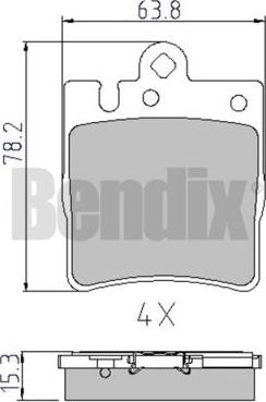 BENDIX 510361 - Bremžu uzliku kompl., Disku bremzes autodraugiem.lv