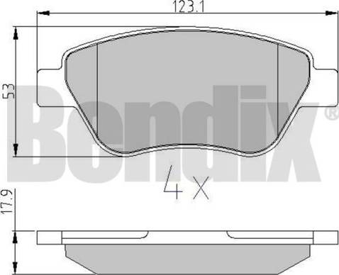 BENDIX 510211 - Bremžu uzliku kompl., Disku bremzes autodraugiem.lv