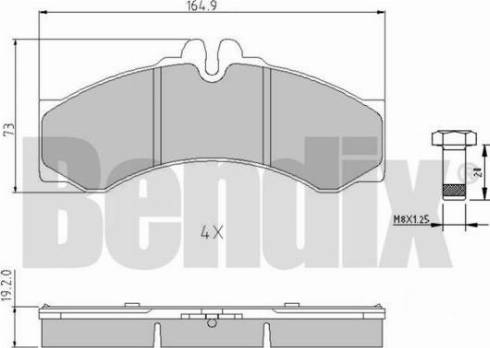 BENDIX 510271 - Bremžu uzliku kompl., Disku bremzes autodraugiem.lv