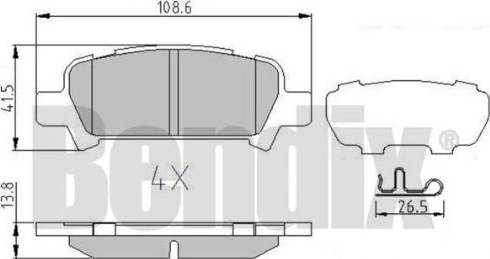 BENDIX 510779 - Bremžu uzliku kompl., Disku bremzes autodraugiem.lv