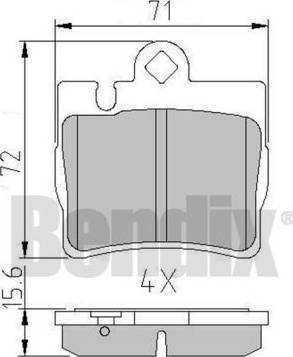 BENDIX 511299 - Bremžu uzliku kompl., Disku bremzes autodraugiem.lv