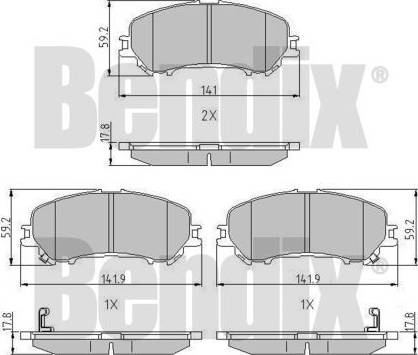 BENDIX 511229 - Bremžu uzliku kompl., Disku bremzes autodraugiem.lv