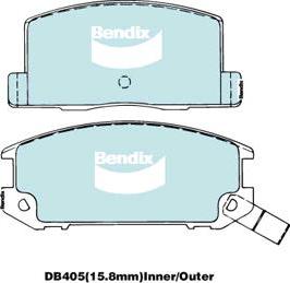 BENDIX DB405 GCT - Bremžu uzliku kompl., Disku bremzes autodraugiem.lv