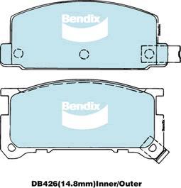 BENDIX DB426 GCT - Bremžu uzliku kompl., Disku bremzes autodraugiem.lv