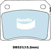 BENDIX DB521 GCT - Bremžu uzliku kompl., Disku bremzes autodraugiem.lv