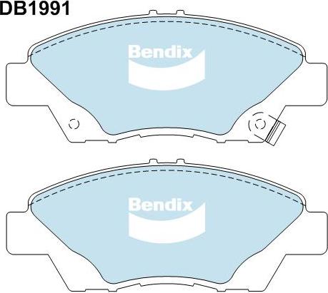 BENDIX DB1991 GCT - Bremžu uzliku kompl., Disku bremzes autodraugiem.lv