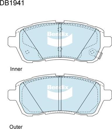 BENDIX DB1941 4WD - Bremžu uzliku kompl., Disku bremzes autodraugiem.lv