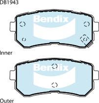 BENDIX DB1943 GCT - Bremžu uzliku kompl., Disku bremzes autodraugiem.lv