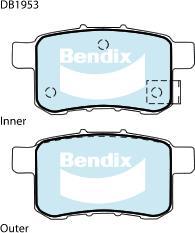 BENDIX DB1953 UP - Bremžu uzliku kompl., Disku bremzes autodraugiem.lv