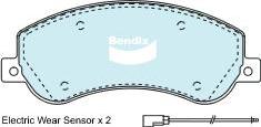 BENDIX DB1915 4WD - Bremžu uzliku kompl., Disku bremzes autodraugiem.lv