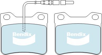 BENDIX DB1988 EURO+ - Bremžu uzliku kompl., Disku bremzes autodraugiem.lv