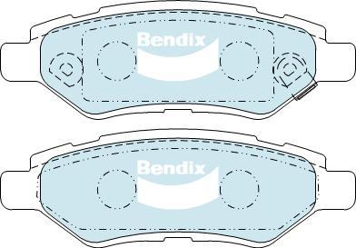 BENDIX DB1926 GCT - Bremžu uzliku kompl., Disku bremzes autodraugiem.lv