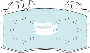 BENDIX DB1453 MKT - Bremžu uzliku kompl., Disku bremzes autodraugiem.lv