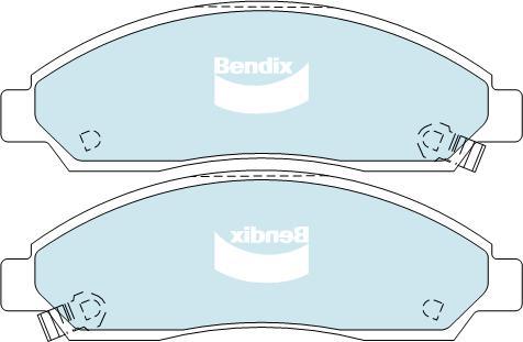 BENDIX DB1468 4WD - Bremžu uzliku kompl., Disku bremzes autodraugiem.lv