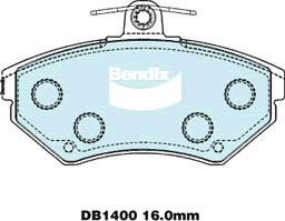 BENDIX DB1400 MKT - Bremžu uzliku kompl., Disku bremzes autodraugiem.lv