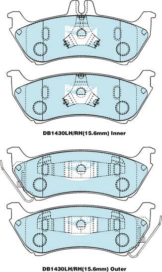 BENDIX DB1430 MKT - Bremžu uzliku kompl., Disku bremzes autodraugiem.lv