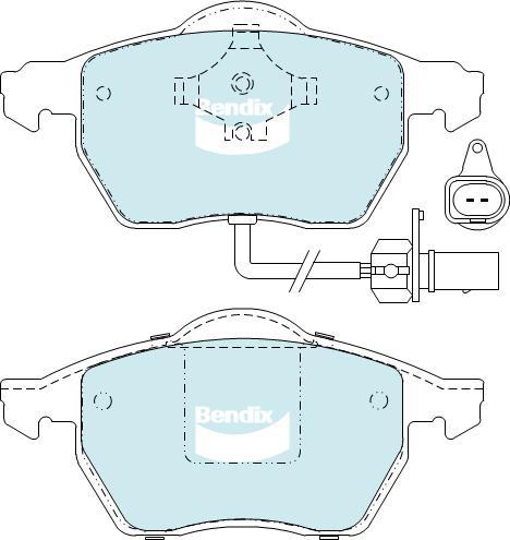 BENDIX DB1427 GCT - Bremžu uzliku kompl., Disku bremzes autodraugiem.lv