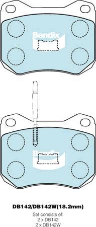 BENDIX DB142 GCT - Bremžu uzliku kompl., Disku bremzes autodraugiem.lv