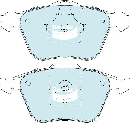 BENDIX DB1658 4WD - Bremžu uzliku kompl., Disku bremzes autodraugiem.lv