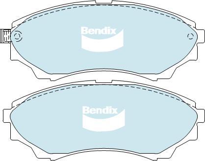 BENDIX DB1681 4WD - Bremžu uzliku kompl., Disku bremzes autodraugiem.lv