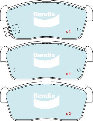 BENDIX DB1674 GCT - Bremžu uzliku kompl., Disku bremzes autodraugiem.lv