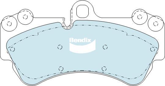 BENDIX DB1676 4WD - Bremžu uzliku kompl., Disku bremzes autodraugiem.lv