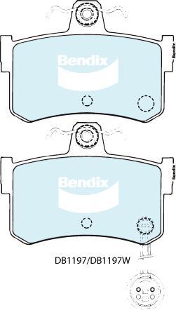 BENDIX DB1197 MKT - Bremžu uzliku kompl., Disku bremzes autodraugiem.lv