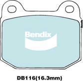 BENDIX DB116 GCT - Bremžu uzliku kompl., Disku bremzes autodraugiem.lv