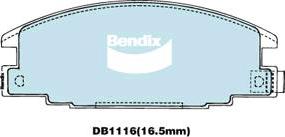 BENDIX DB1116 4WD - Bremžu uzliku kompl., Disku bremzes autodraugiem.lv