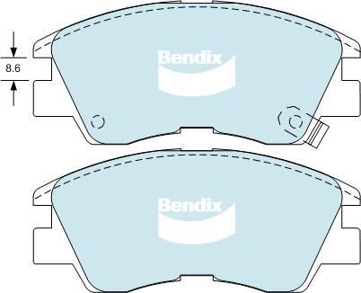 BENDIX DB1113 4WD - Bremžu uzliku kompl., Disku bremzes autodraugiem.lv