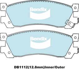 BENDIX DB1112 GCT - Bremžu uzliku kompl., Disku bremzes autodraugiem.lv