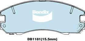 BENDIX DB1181 MKT - Bremžu uzliku kompl., Disku bremzes autodraugiem.lv