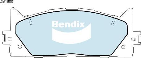 BENDIX DB1800 GCT - Bremžu uzliku kompl., Disku bremzes autodraugiem.lv