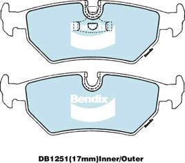 BENDIX DB1251 MKT - Bremžu uzliku kompl., Disku bremzes autodraugiem.lv