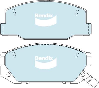 BENDIX DB1208 GCT - Bremžu uzliku kompl., Disku bremzes autodraugiem.lv