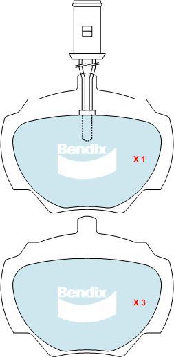 BENDIX DB1285 GCT - Bremžu uzliku kompl., Disku bremzes autodraugiem.lv